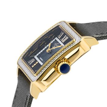 Đồng Hồ Nữ Gevril GV2 Padova Diamond 12307 Màu Đen Vàng