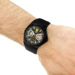 Đồng Hồ Nam Ferrari Men's Aspire Stainless Steel Quartz Watch 0830538 Màu Đen