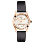 Đồng Hồ Nữ Tissot T-Wave White Mother of Pearl Diamond Dial  T112.210.36.111.00 (T1122103611100) Màu Đen Vàng