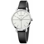 Đồng Hồ Nữ Calvin Klein Women's Even Leather Watch K7B231CY Màu Trắng Đen