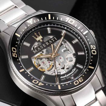 Đồng Hồ Nam Maserati Sfida Automatic Mens Watch R8823140002 Màu Bạc