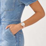 Đồng Hồ Nữ Fossil Carlie ES5269 Màu Trắng Phối Vàng Hồng