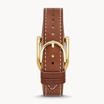 Đồng Hồ Nữ Fossil Harwell Three-Hand Medium Brown Leather ES5264 Màu Bạc Vàng
