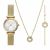 Set Đồng Hồ Nữ Fossil Carlie ES5251SET Màu Vàng Bạc