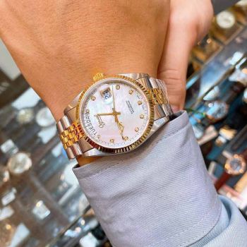 Đồng Hồ Nam Ogival OG30328GSK-T Màu Vàng Gold - Bạc 37mm