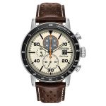 Đồng Hồ Nam Citizen CA0649-06X Eco-Drive Brycen Chronograph Màu Trắng Đen