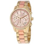 Đồng Hồ Nữ Michael Kors MK Ritz Chronograph Quartz Diamond Accent MK6475 Màu Vàng Gold