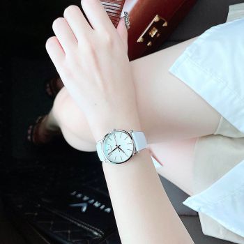 Đồng Hồ Nữ Calvin Klein CK Posh Quartz White Dial Watch 32mm K8Q331L2 Màu Trắng