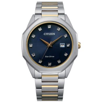 Đồng Hồ Nam Citizen Hublottt Eco-Drive Corso Diamond BM7494-51L Màu Bạc