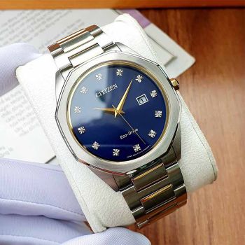 Đồng Hồ Nam Citizen Hublottt Eco-Drive Corso Diamond BM7494-51L Màu Bạc