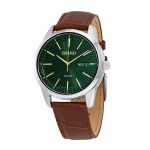 Đồng Hồ Nam Seiko Dark Green Sunray Dial Solar Powered Men's Watch SNE529 Màu Xanh Green