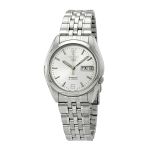 Đồng Hồ Nam Seiko Series 5 Automatic White Dial Men's Watch SNK385 Màu Bạc