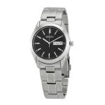 Đồng Hồ Nam Seiko Essentials Quartz Black Dial Men's Watch SUR361 Màu Bạc
