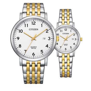 Đồng Hồ Đôi Citizen BI5076-51A Và EU6096-58A Màu Vàng Bạc