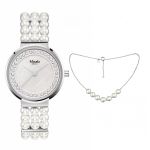 Set Đồng Hồ Và Dây Chuyền Misaki Monaco Coffret ETERNITE Màu Trắng