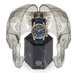 Đồng Hồ Nam Philipp Plein Chronograph Analogue Quartz Nobile PWCAA0121 Màu Xanh Lam