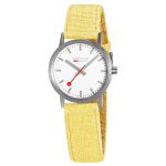 Đồng Hồ Nữ Mondaine Classic Quartz White Dial Ladies Watch A658.30323.17SBE Màu Vàng Trắng