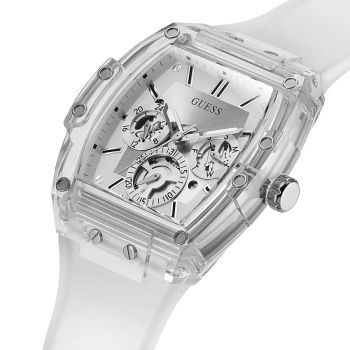 Đồng Hồ Nam Guess Clear Case Clear Pu Watch GW0203G1 Màu Trắng