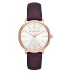 Đồng Hồ Nữ Michael Kors MK Jaryn Burgundy Leather Watch MK2605 Màu Tím Trắng