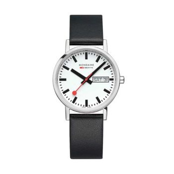Đồng Hồ Nam Mondaine Classic Black Vegan Watch A667.30314.11SBBV - 36mm Màu Đen Bạc