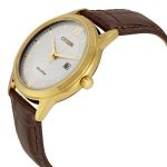Đồng Hồ Nam Citizen Men's Straps Eco-Drive Ivory White Dial Watch AW1232-04A Phối Màu Vàng - Trắng
