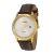 Đồng Hồ Nam Citizen Men's Straps Eco-Drive Ivory White Dial Watch AW1232-04A Phối Màu Vàng - Trắng