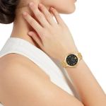 Đồng Hồ Nữ Versace Greca Lady Quartz Black Dial Ladies Watch VE2K00721 Màu Vàng Gold