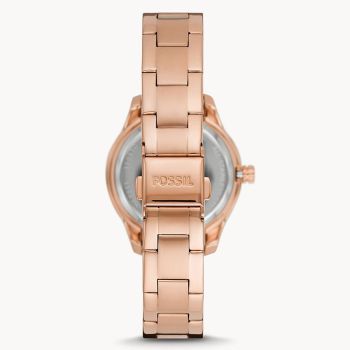 Đồng Hồ Nữ Fossil Stella ME3211 Dây Thép Không Gỉ Màu Vàng Hồng