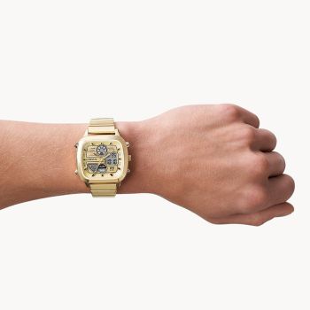 Đồng Hồ Nam Fossil Dây Thép Không Gỉ FS5889 Màu Vàng