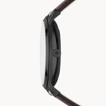 Đồng Hồ Nam Fossil The Minimalist Solar FS5841 Dây Da Màu Nâu Đen