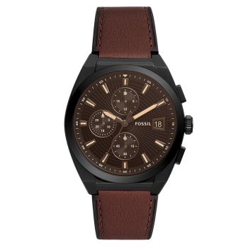 Đồng Hồ Nam Fossil Everett Chronograph FS5798 Dây Da Màu Nâu