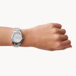 Đồng Hồ Nữ Fossil Scarlette Mini Dây Thép Không Gỉ ES4897 Màu Bạc