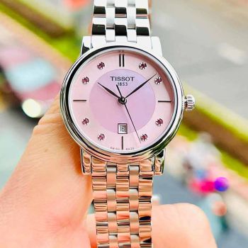 Đồng Hồ Nữ Tissot T122.210.11.159.00 Dây Thép Không Gỉ 30mm Màu Bạc Hồng