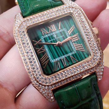 Đồng Hồ Nữ Christian Van Sant Radieuse Quartz Green Dial Ladies Watch CV4424 Màu Xanh Green