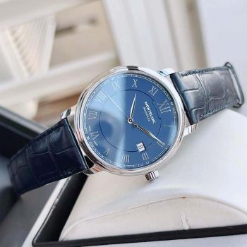 Đồng Hồ Nam Montblanc Tradition Automatic Blue 117829 40mm Màu Xanh