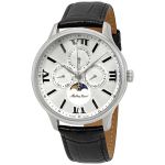 Đồng Hồ Nam Mathey-Tissot Edmond Moon Phase Silver Dial Men's Watch H1886RAI Màu Đen Bạc