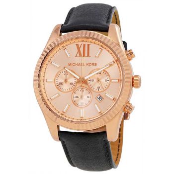 Đồng Hồ Nam Michael Kors MK8516 44mm Màu Đen – Vàng Hồng