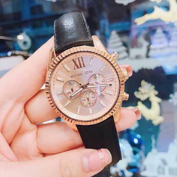 Đồng Hồ Nam Michael Kors MK8516 44mm Màu Đen – Vàng Hồng