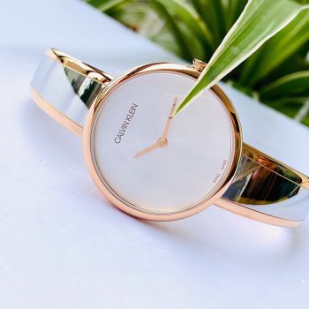 Đồng Hồ Nữ Calvin Klein CK Seduce Quartz Silver Dial Ladies Watch K4E2N61Y Màu Vàng Hồng