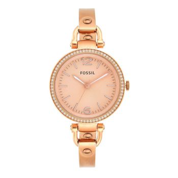 Đồng Hồ Nữ Fossil Georgia Dây Thép Không Gỉ ES3226 Màu Vàng Hồng