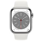 Đồng Hồ Thông Minh Apple Watch S8 LTE 45mm Viền Thép Màu Trắng