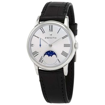 Đồng Hồ Nữ Zenith Elite Lady Automatic Moonphase Silver Dial Ladies Watch 03.2330.692/02.C714 Màu Đen Trắng