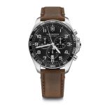 Đồng Hồ Nam Victorinox FieldForce Classic Chronograph Quartz Black Dial 241928 Màu Nâu Đen
