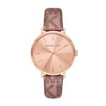 Đồng Hồ Nữ Michael Kors Addyson Three-Hand Metallic Rose Gold PVC Watch MK2953 Màu Vàng Hồng
