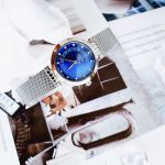 Đồng Hồ Nữ Ferre Milano FM1L166M0011 Montre Blue Dial Quartz Ladies Watch Màu Bạc