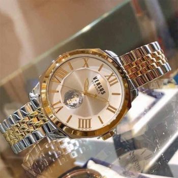 Đồng Hồ Nam Versus Versace Dây Kim Loại Viền Gold SOV040015 Màu Vàng - Bạc