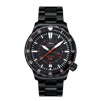 Đồng Hồ Nam Sinn Uhren Diving Watch U2 S (EZM 5) Art-Nr. 1020.020 Màu Đen
