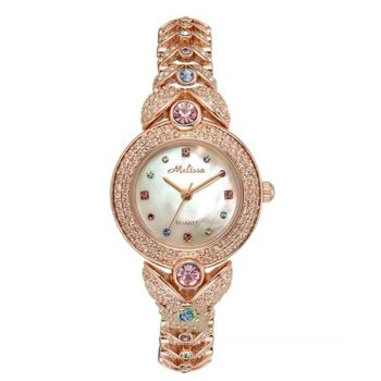 Đồng Hồ Nữ Melissa Swarovski Rose Gold F8241 Màu Vàng Hồng