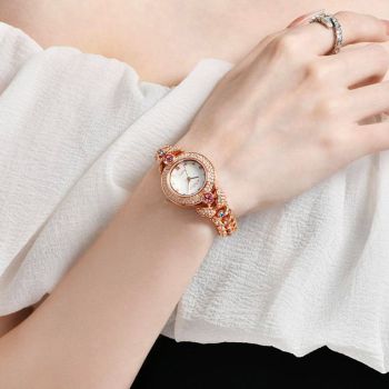 Đồng Hồ Nữ Melissa Swarovski Rose Gold F8241 Màu Vàng Hồng