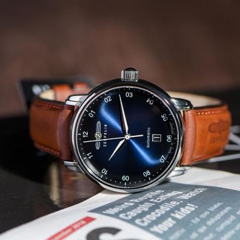 Đồng Hồ Nam Zeppelin New Captain's Line 86523 Màu Bạc Nâu